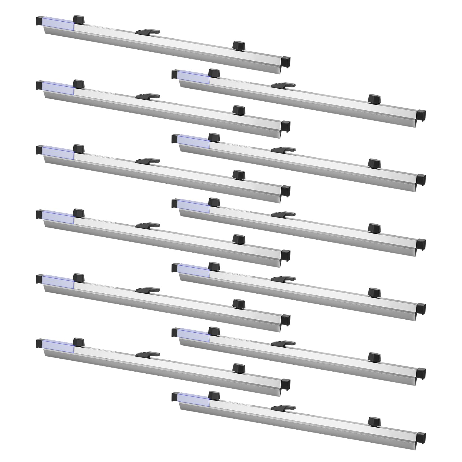 VEVOR Abrazaderas Colgantes para Planos, Ancho de 610 mm, Paquete de 12 Piezas, Tiras de Encuadernación, Estructura de Aluminio, Soporte de Almacenamiento para Planos de Ingeniería Carteles Dibujos