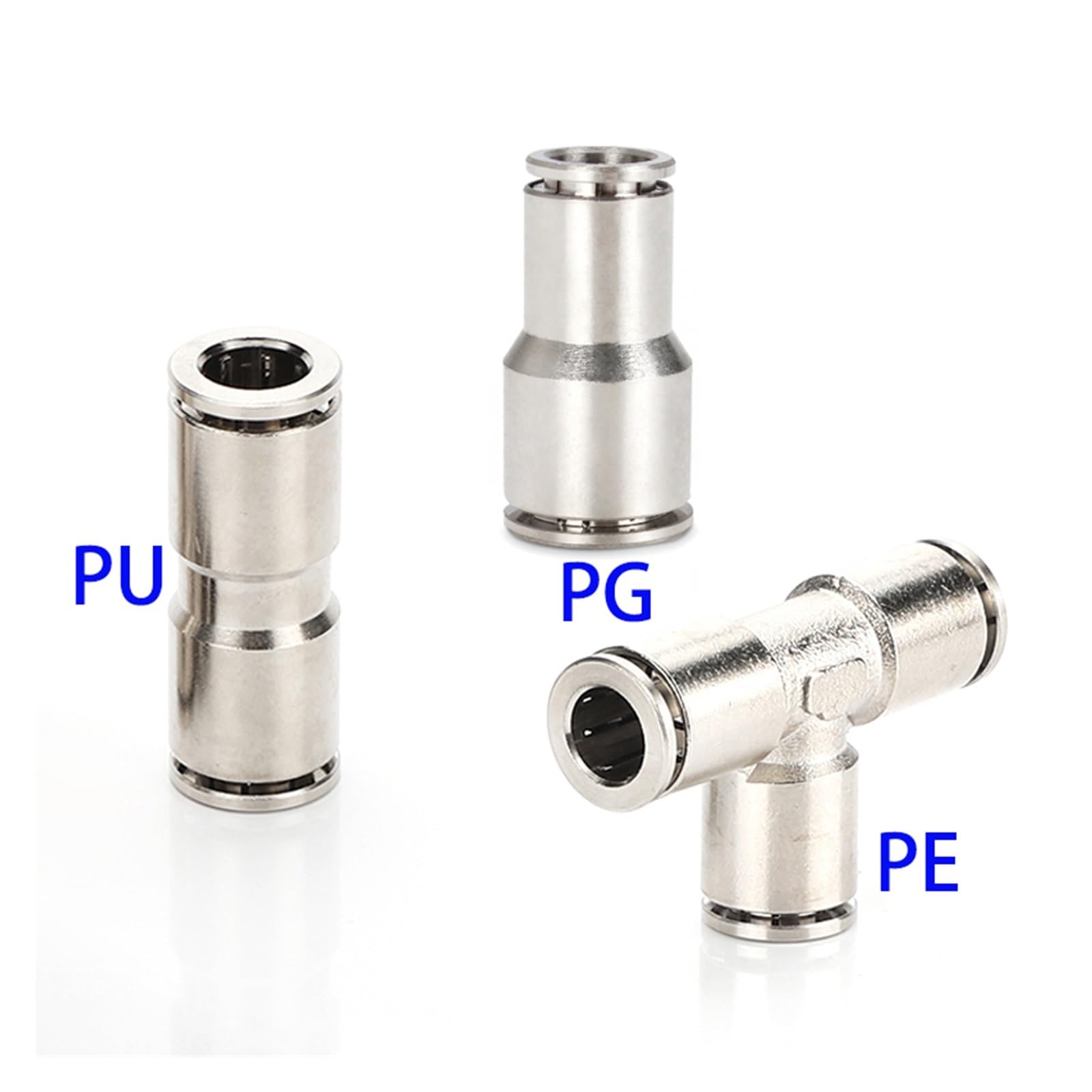 direkter pneumatischer Schnellanschluss, 2 PCS PU PG PE Messing Metall 4-12mm Gelten Luft Kompressor Schlauch Hochdruck Anschluss Hohe Temperatur(Pu8mm)