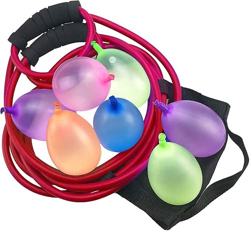 Miniatura 2 de Lanzador de globos de agua de 500 yardas de largo alcance, tirachinas gigantes para 2-3 personas, tirachinas de camiseta para adultos, tirachinas de