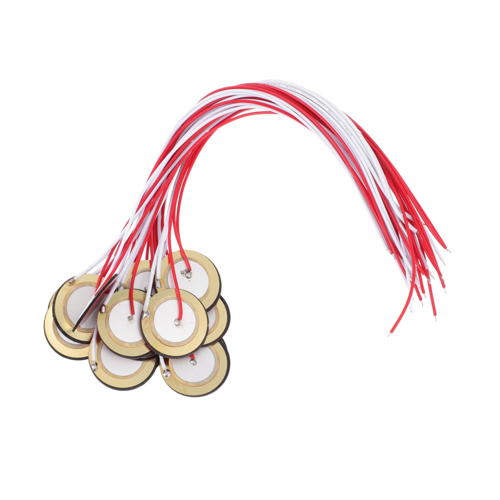 FUNOMOCYA 18Pcs Piezoelectric Discs Acoustic Trigger for Instrument Pickup and Vibration Detection for Guitars Stompboxes and Microphones