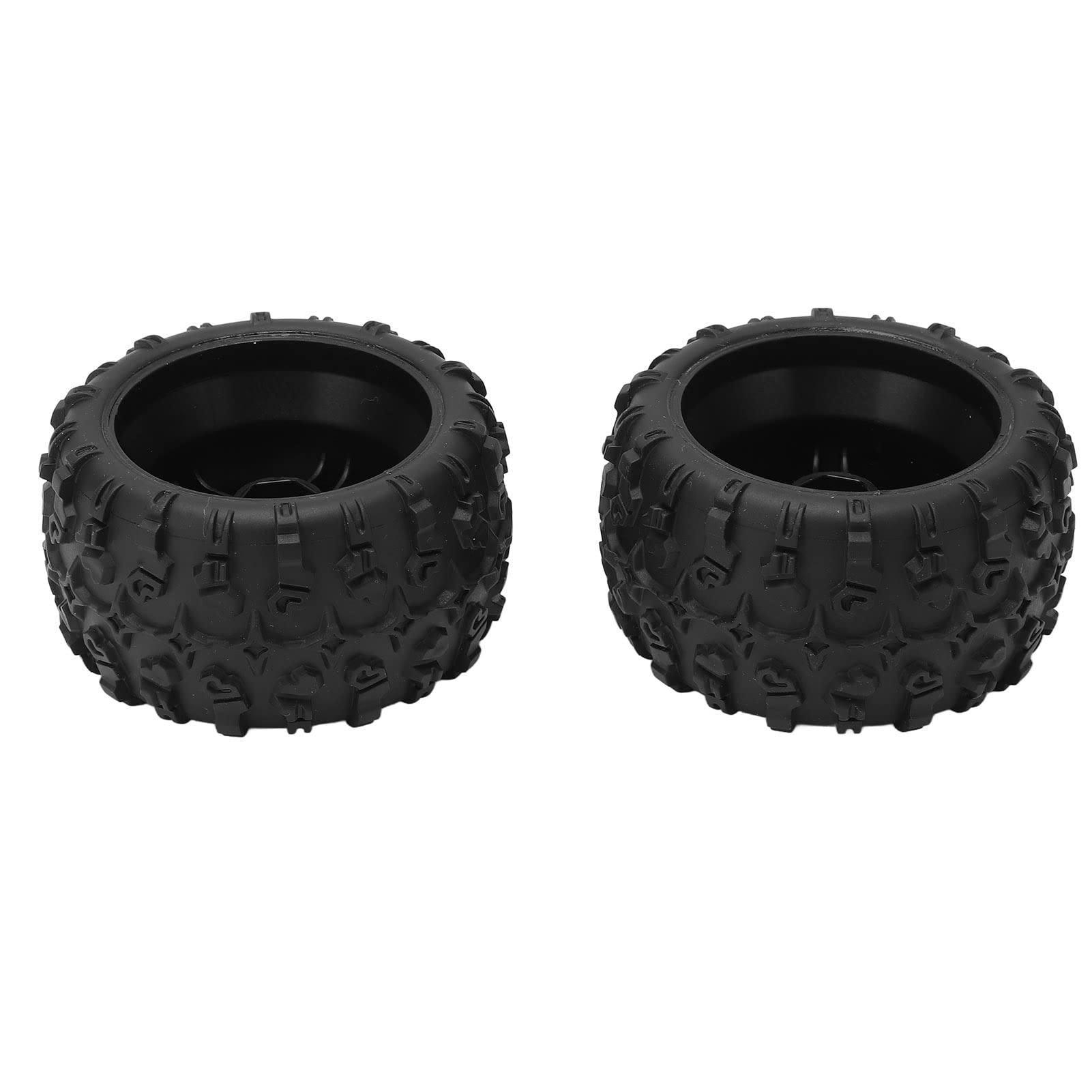 RC Car Tires, Rubber Material with Bumpy Texture for Better Grip and Handling, Plastic Wheel Rim, Strong and Durable, with High Abrasion Resistance, for 1/16 Remote Control Off