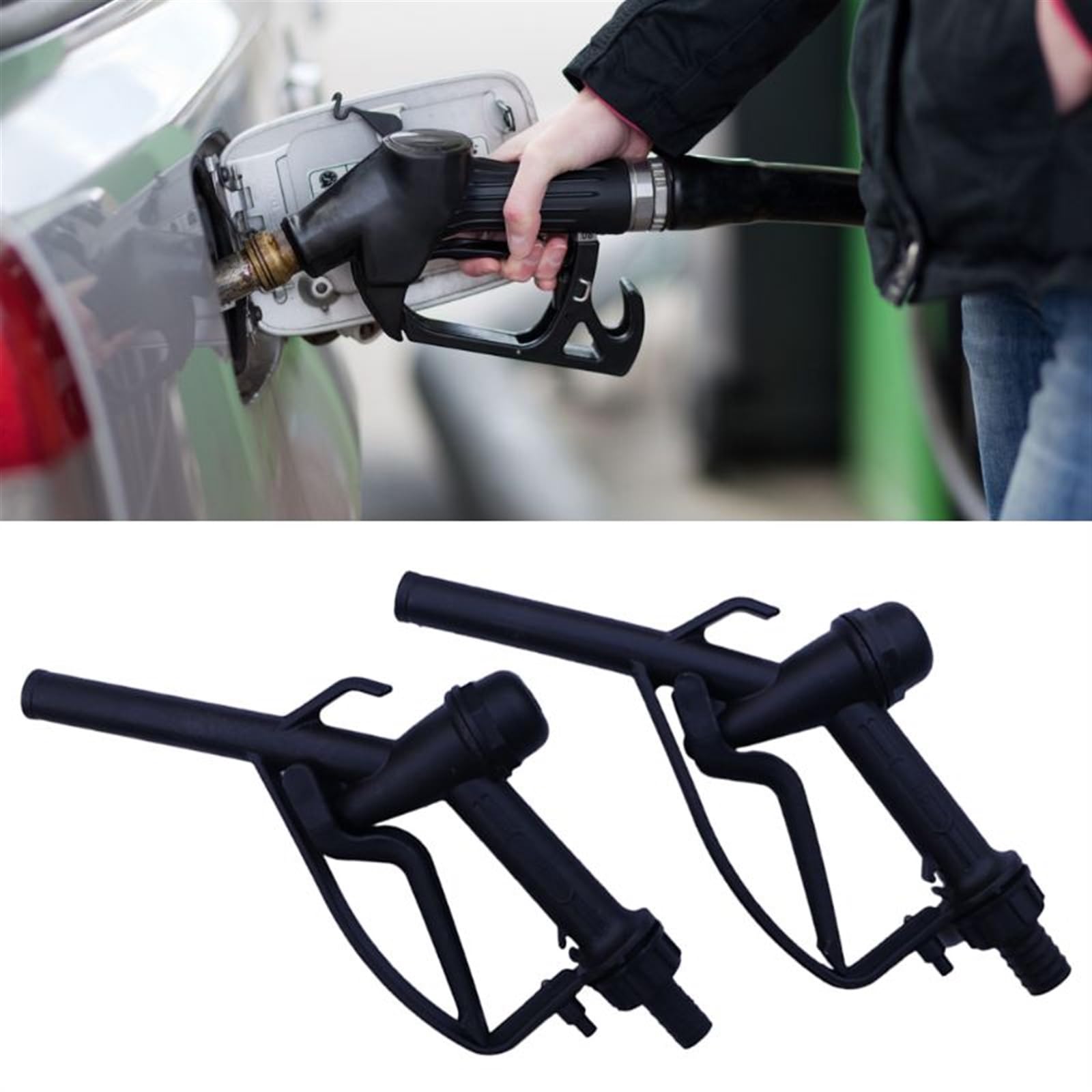 Smarowniczki Plastikowy ręczny pistolet z dyszą paliwową o dużej wytrzymałości z dyszą benzynową z hakiem, maksymalny przepływ 45 l/m Smarownica ustnik(0.75)