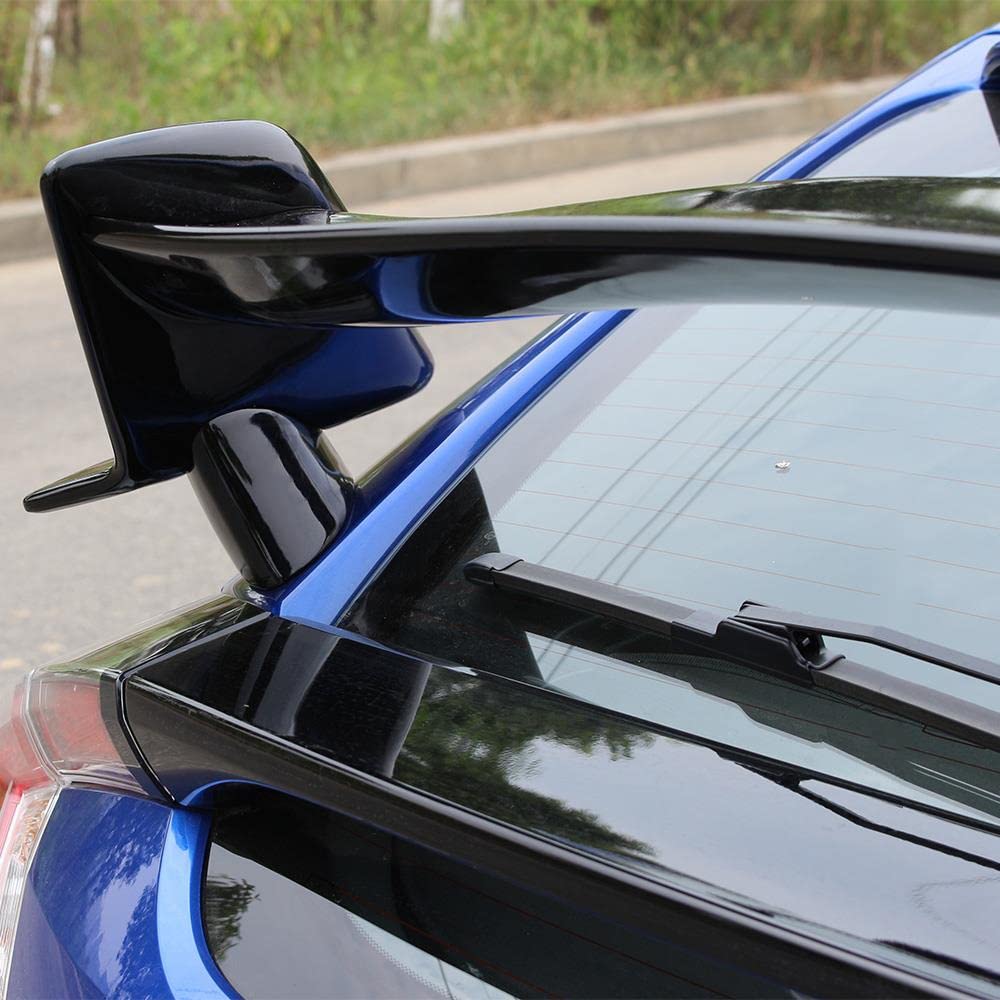 Dla CIVIC Hatchback FK7 2016-2021 Tylny Spojler Bagażnika Samochodu Dyfuzor Body Kit Tylna Klapa Tylna Skrzydło Splitter Dekoracji(Bright Black)