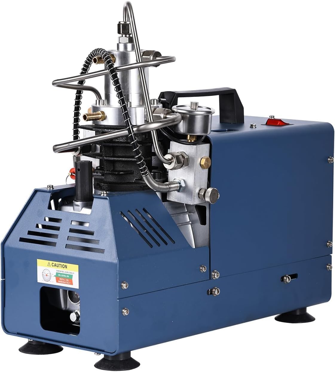 PCP Air Compressor, 4500 psi/30 MPa Scuba Tank Compressor, 110V/220V AC, PCP Air Rifle Compressor with Auto Shut-Off, 1800W High-Pressure Air Pump, Paintball Shooting, PCP Air Rifle