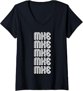 Womens MKE Milwaukee Airport Travel V-Neck T-Shirt