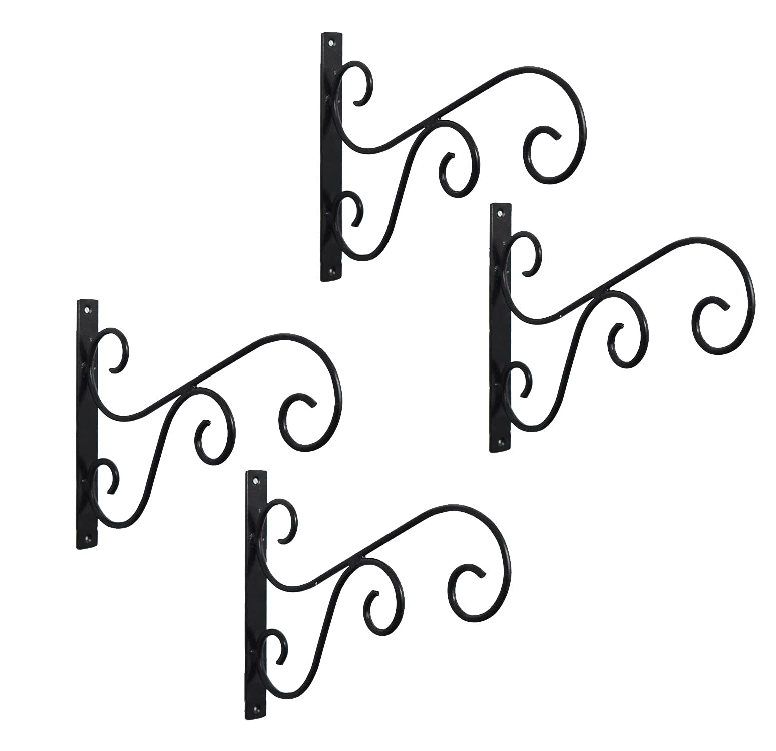 Woodiva Metal Wall Hook Hanging Plant Bracket | Decorative Straight Plant Hanger for Pots, Bird Feeders, Planters, Lanterns, Cotton, Wind Chimes – Indoor/Outdoor, Antique Finish (Gold-SS, Pack of 4)-image-45