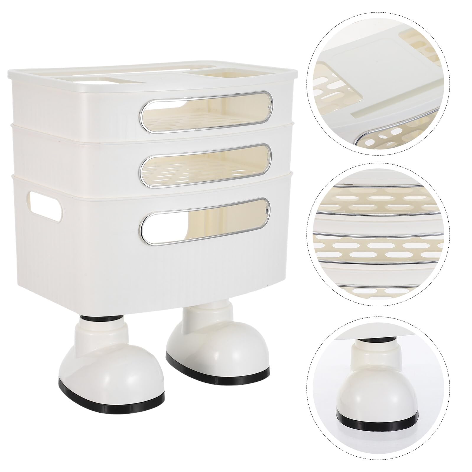 Scatola di Archiviazione Router Wifi in Pp a 3 Livelli Gestione Cavi Ottimizzata e Design Portatile per Camera da Letto e Ufficio