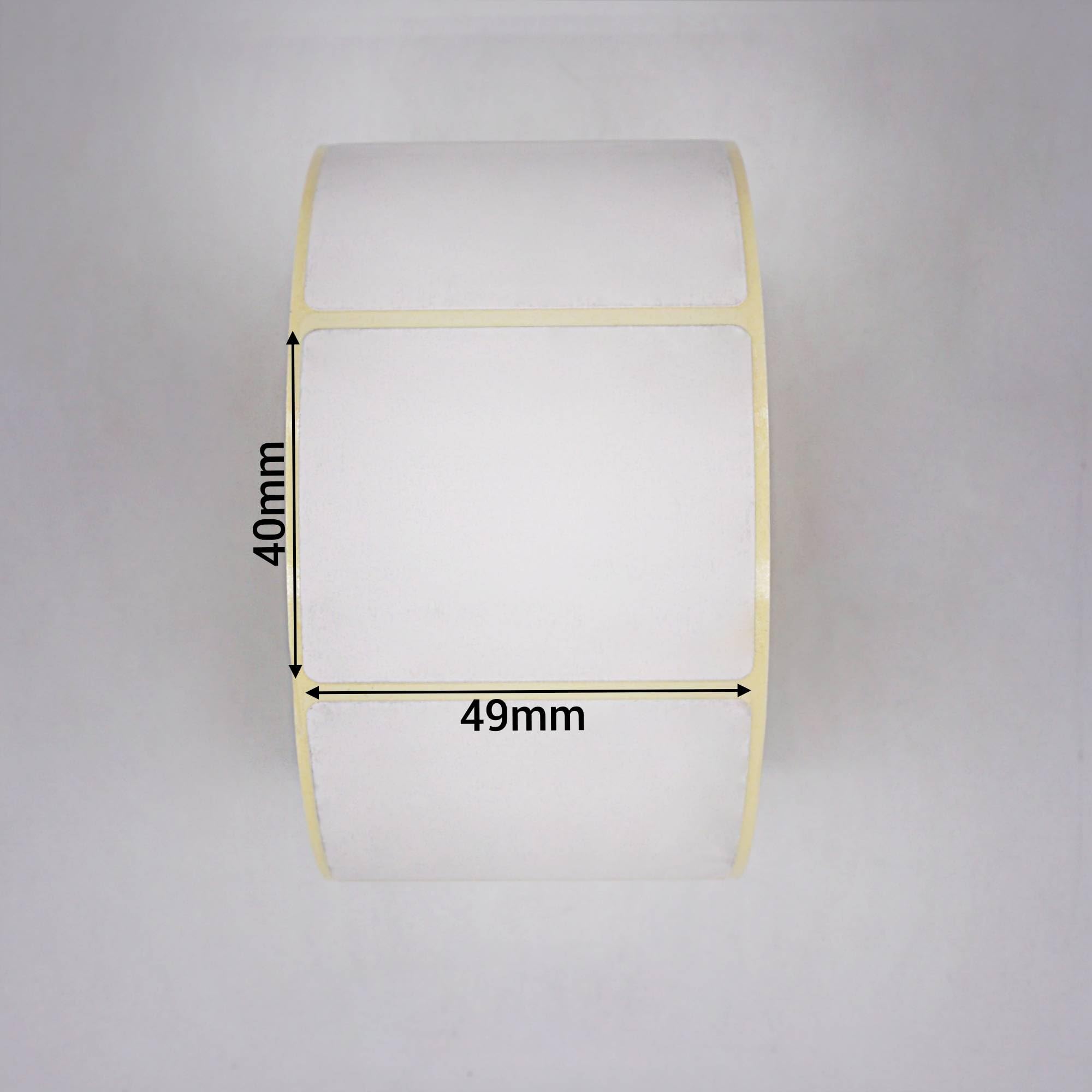 SKIR'CO Etichette termiche dirette 49 x 40 mm, adesive permanenti, rettangolari, per stampanti termiche, 5000 pezzi