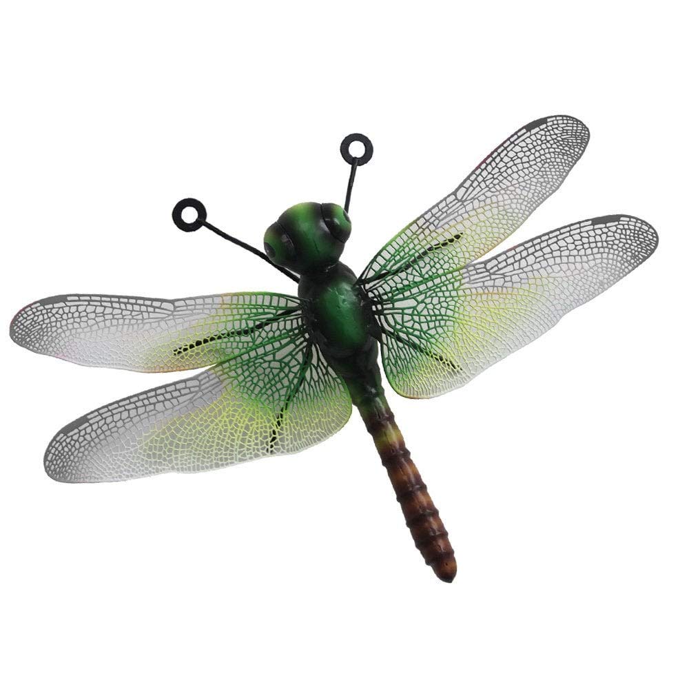 Decorazione Da Parete Primus Con Libellula In Metallo, Verde, 35x28 Cm, Per Interno/esterno - 2