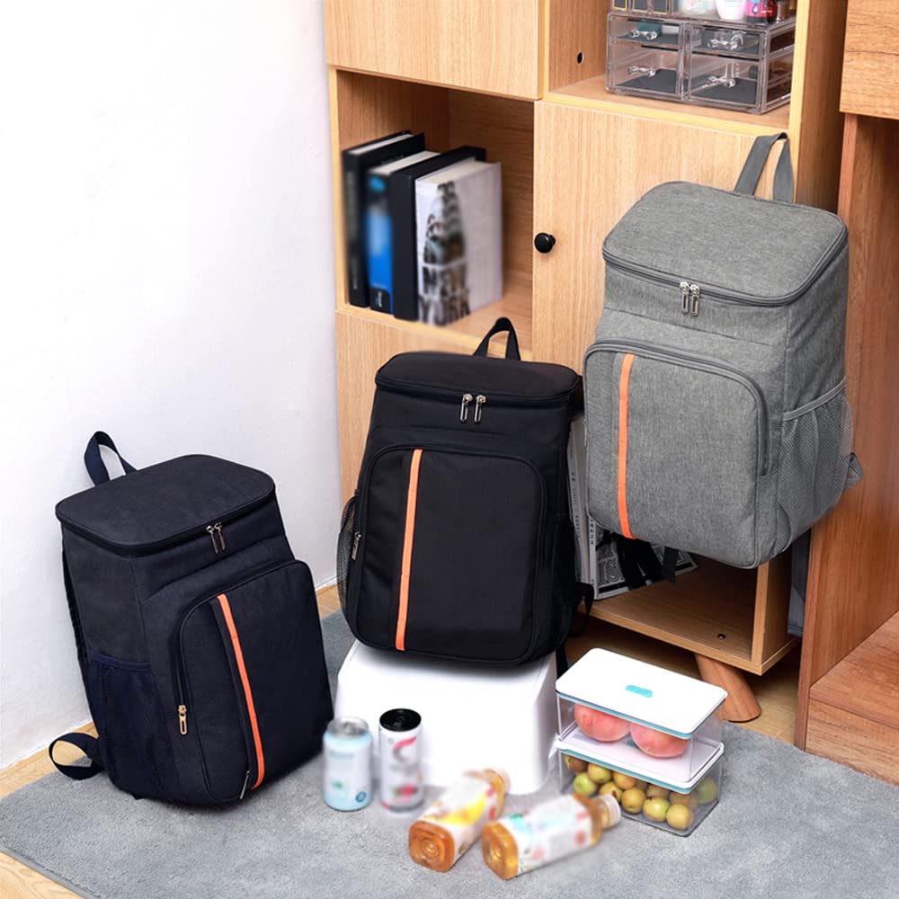 Wakects Zaino Termico 18 Litri Isotermico per Pranzo Picnic Nero
