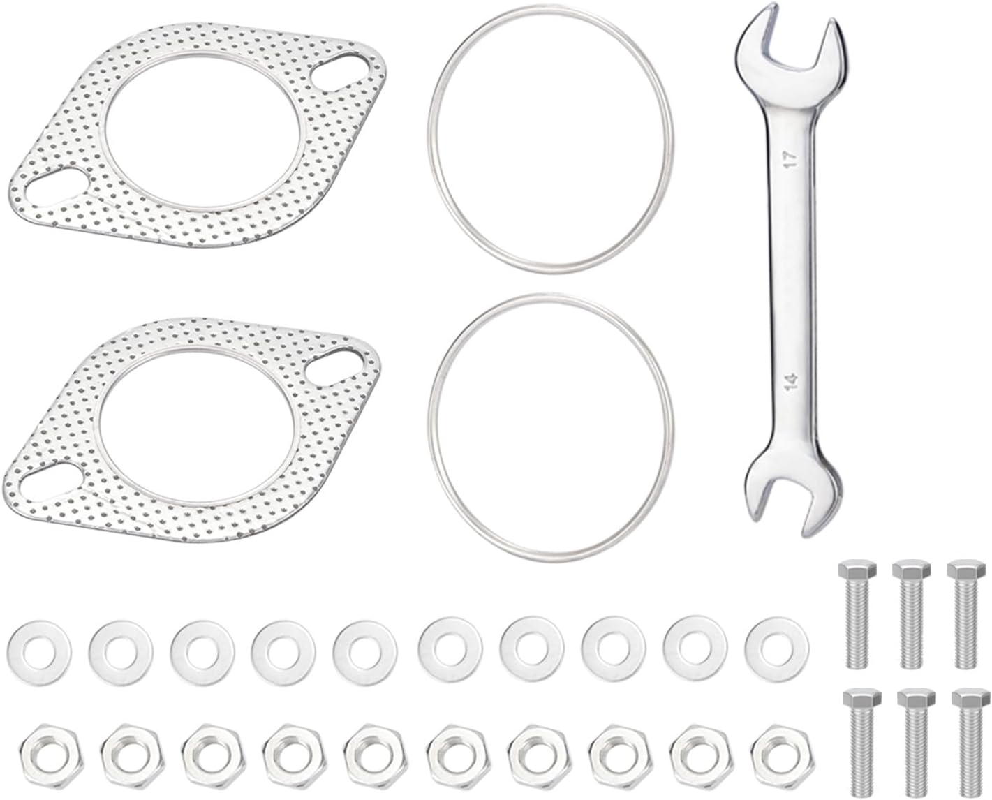 Left and Right 2-PC Catalytic Converter Kit Fit For Infiniti Q50, G35, G37, QX50, Q60, M35, M37, QX70, Q70, Q70L, FX35, FX37, Q40, EX35, EX37 & Nissan 370Z 3.5L 3.7L Replace17116(EPA Compliant)