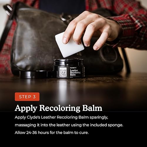 Miniatura 6 de Clyde's Kit de recoloración de cuero de 4 pasos  Incluye cepillo y toallas sin pelusa  Limpia, restaura y protege tu cuero