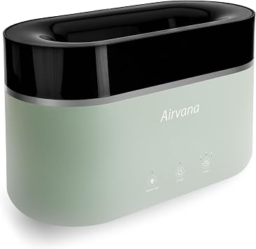 AquaFlame Ultrasonic Cool Mist .75L / 0.20 Gal Humidifier Tabletop Design for Personal Use, Dorm Rooms, Desks, Sage