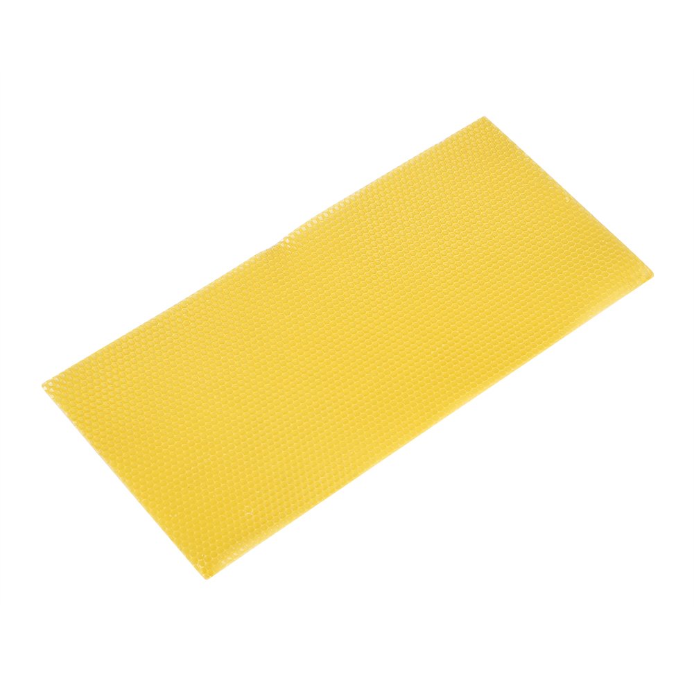 30 Pièces Nid D'abeille Fond de Teint Feuilles de Nid D'abeille de Cire D'abeille Outils D'apiculteur, Cire D'abeille Pure et Filtrée avec Texture en Nid D'abeille pour les