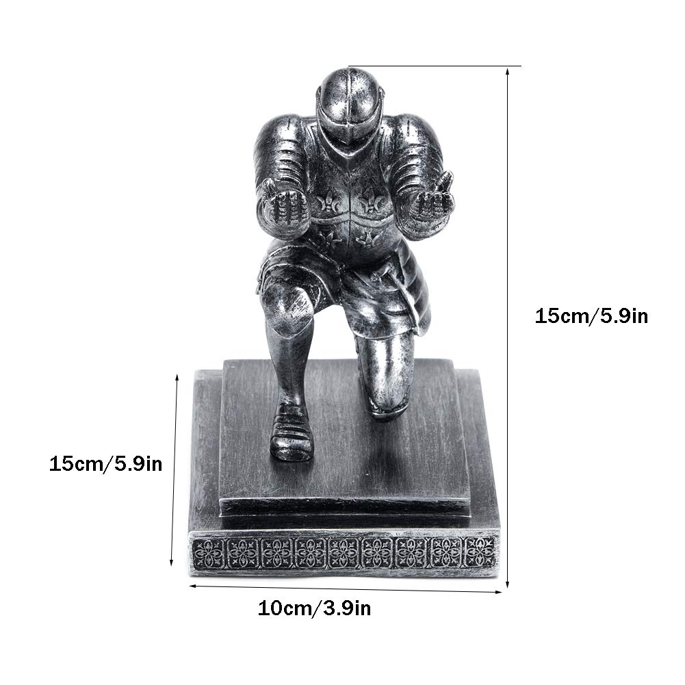 ThreeH Executive Knight Pen Holder para organizador de escritorio de oficina con un bolígrafo para el mejor regalo para un amigo Gray