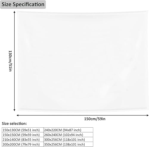 Miniatura 7 de Daesar Tapestry, Wall Tapestries Grey Blue White Birch Trees Landscape Tapestry Wall Hanging for Living Room Bedroom Home Decorations, 59x59 Inches