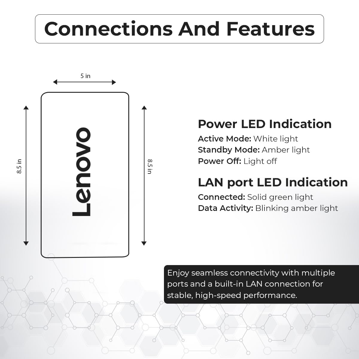 40BC0135US USB4 Smart Dock 5500 - Docking station per laptop con cavo USB4 integrato, uscite video HDMI 2.1 e DisplayPort 1.4, porte multiple USB-A e USB-C, Gigabit Ethernet, Power Delivery da 100 W