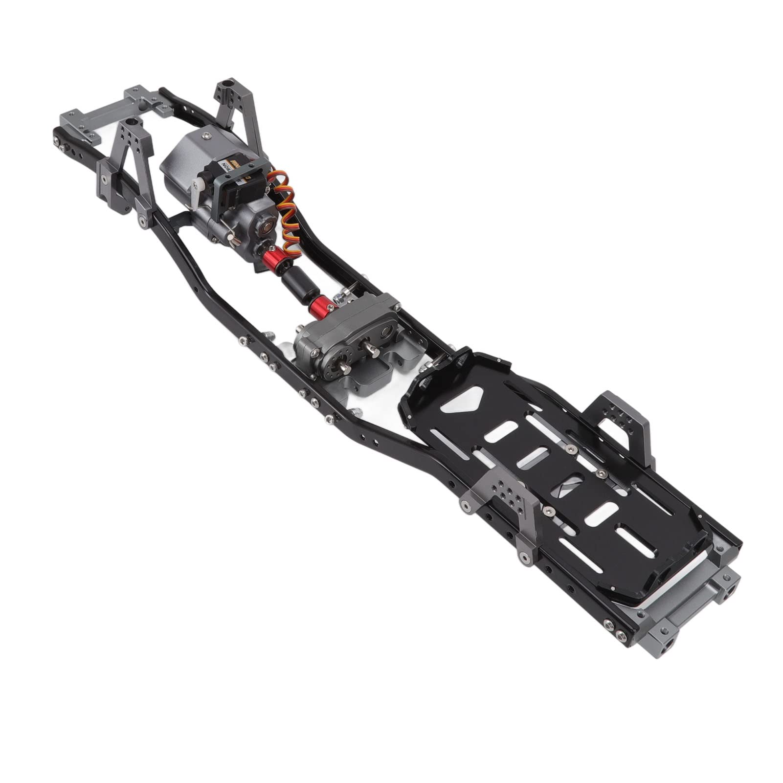Metalowa obudowa RC Rozstaw osi 313 mm Tryb 2 prędkości 3-kanałowy nadajnik Rama RC ze stopu aluminium do samochodu Axial SCX10 1/10 RC (Ty Kolorze)