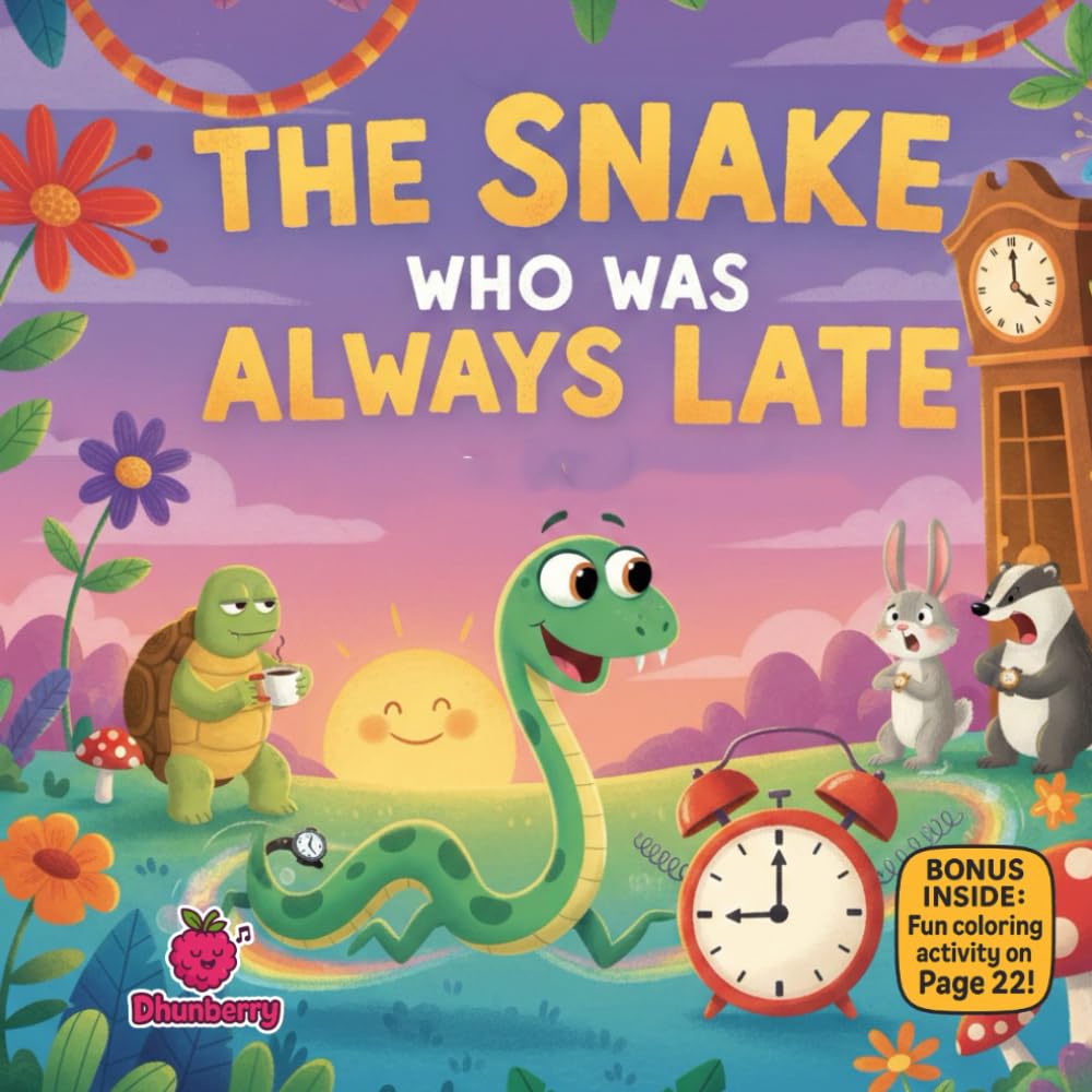 The Snake Who Was Always Late: A Playful Rhyming Picture Book About Time Management, Planning Ahead, and Being On Time