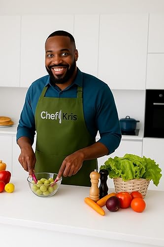 Miniatura 4 de Delantal personalizado con nombre bordado. Delantales personalizados de alta calidad para hombres y mujeres, cocinar, hornear, asar a la parrilla