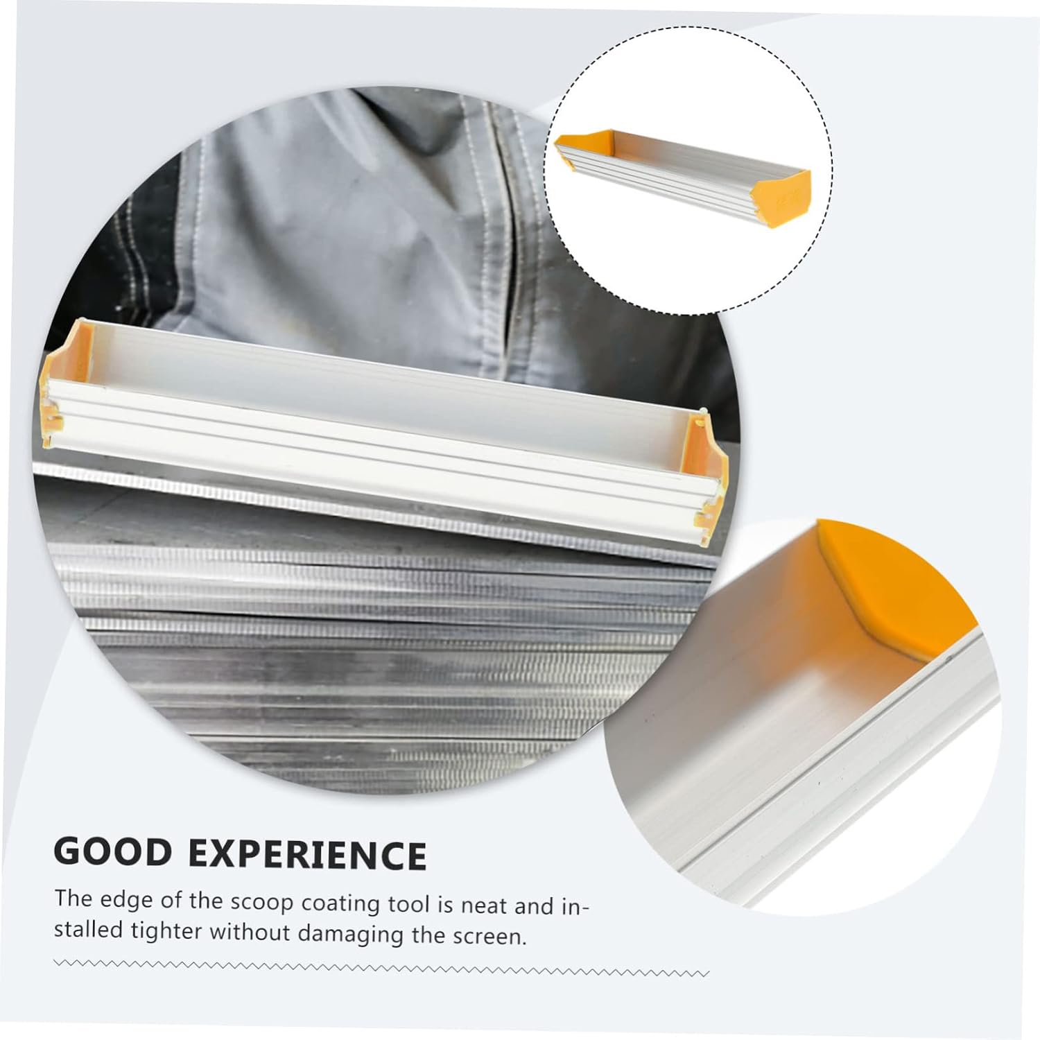 Veemoon Screen Printing Coating Tool Emulsion Scoop Compact Comfortable to Hold DIY Printing Accessories