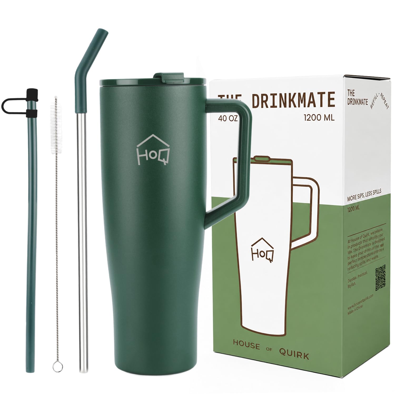House of Quirk 1200ML Tumbler - Stainless Steel Water Bottle -16