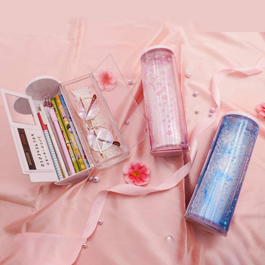 SNAPTRON Plastic Latest Pencil Box For Girls Kids - Multi-Function Pencil Case With Calculator, White Board, Marker & Storage, School Box For Girls Cute Geometric Compass Pouch Accessories 2