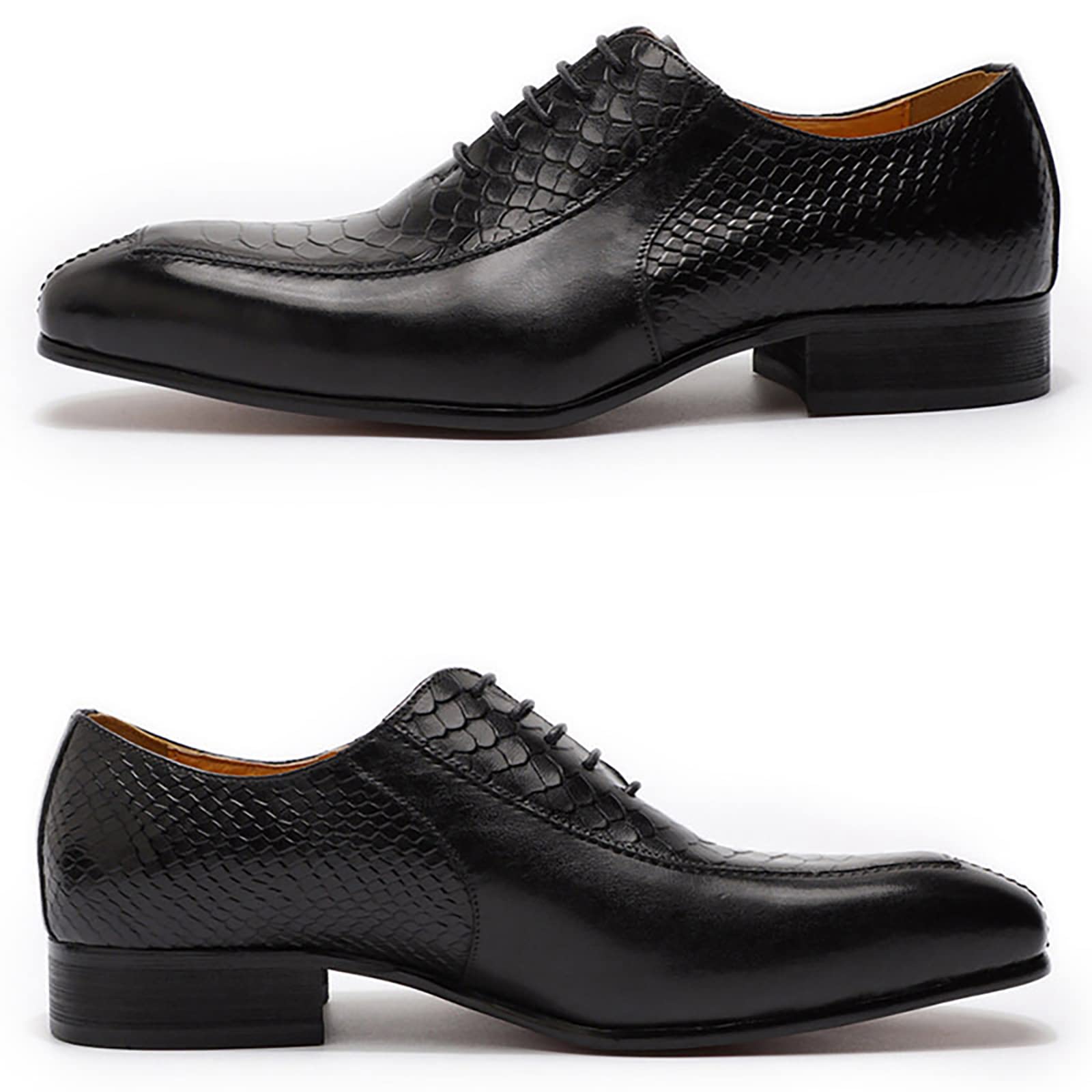 Herren Business Derby Schuhe - Echtleder Brogues Schnürschuhe