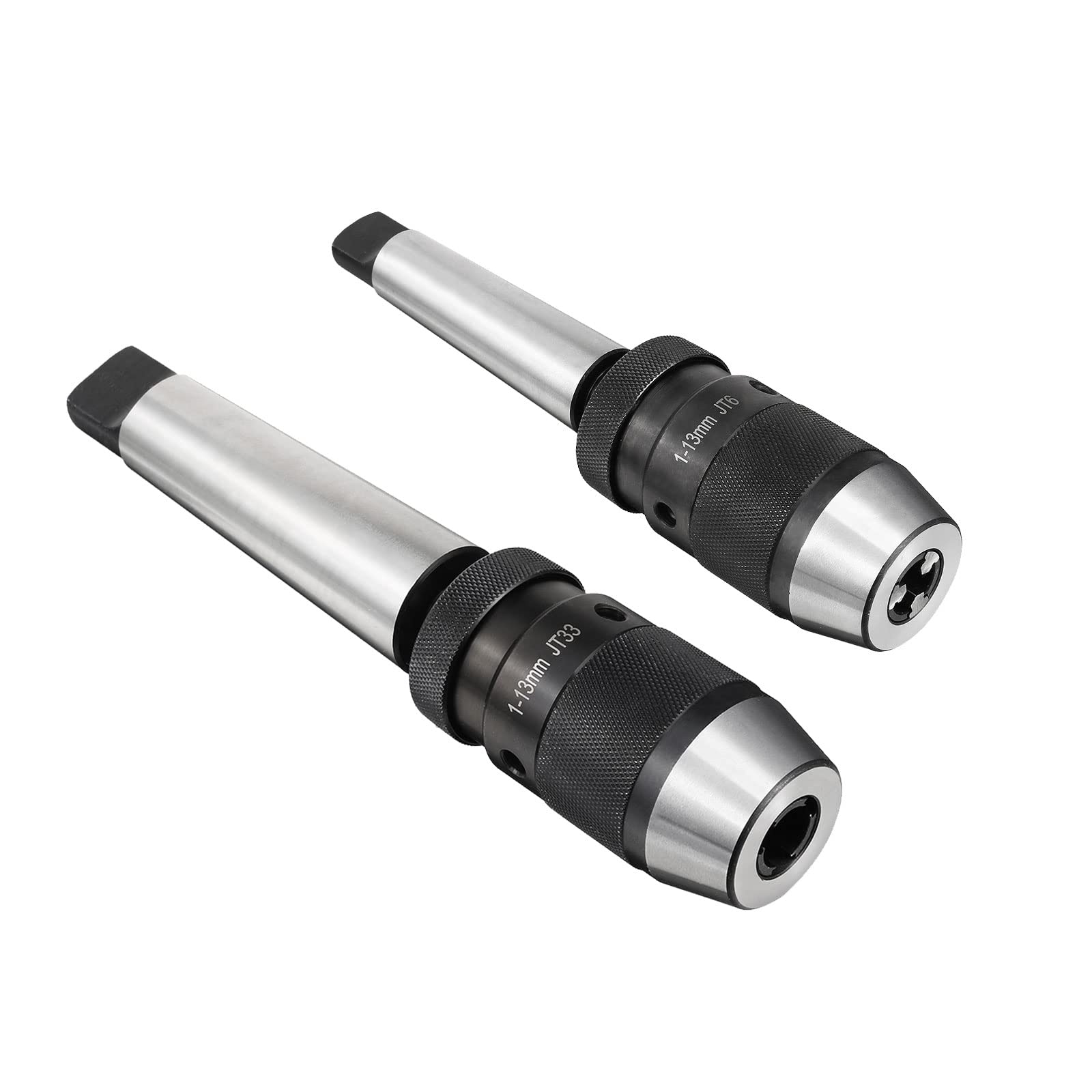 QUARKZMAN Mandrino Autoserrante Set Mt3 Mt4 Cono Morse Attacco 1/32"-1/2" (1mm-13mm) 3-Ganasce Regolabili per Tornio Fresatrice Trapano Macchina