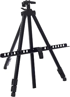 حامل رسم معدني ثابت مناسب لجميع الأحجام والرسومات الفنية والتخطيط من كيه اي بي - لون أسود