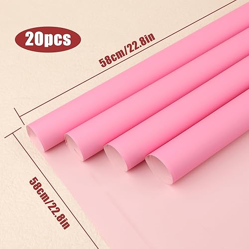 Miniatura 2 de LUTER 20 hojas de papel de regalo de flores, 22.8 x 22.8 pulgadas, papel de regalo de ramo floral de doble cara, papel de embalaje de flores para