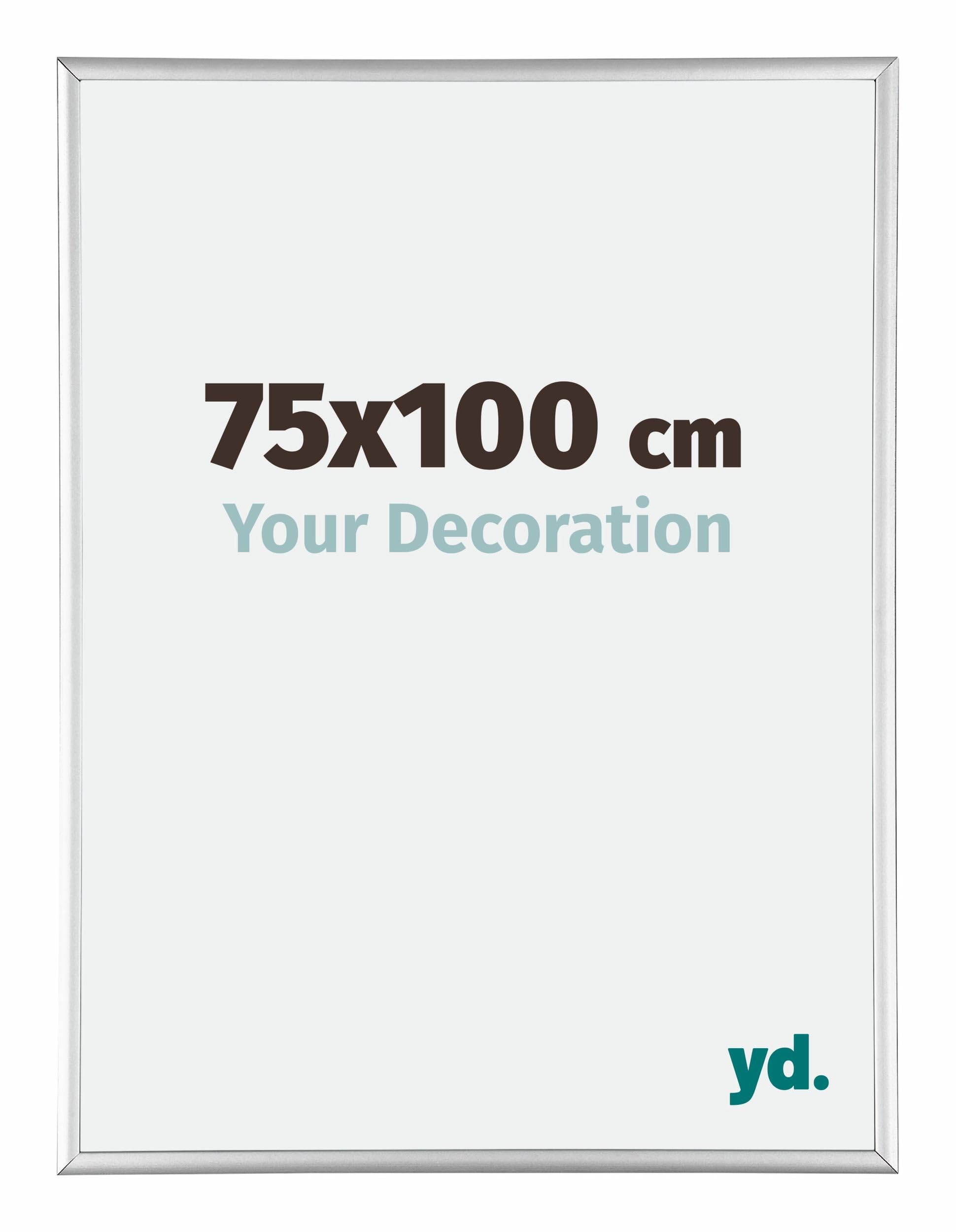 Your Decoration - Picture Frame 75x100 cm - Silver High Gloss - Decorative Wall Frame in Aluminium with Antireflection - Frame 75x100 - Kent — image 1