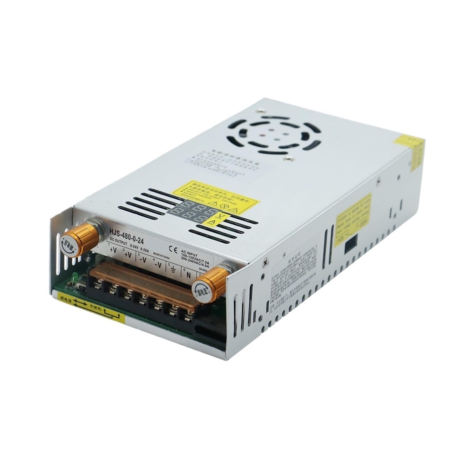 NACODLUL Input AC 110V 220V Adjustable DC Voltage Digital Switching Power Supply 0-48V 10A 480W