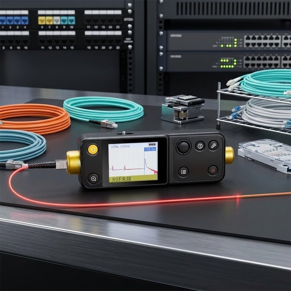 Localisateur visuel de défauts Testeur de fibre Portée 20 km Stylo lumière rouge pour câble optique Détecteur de point d'arrêt Adaptateur FC inclus