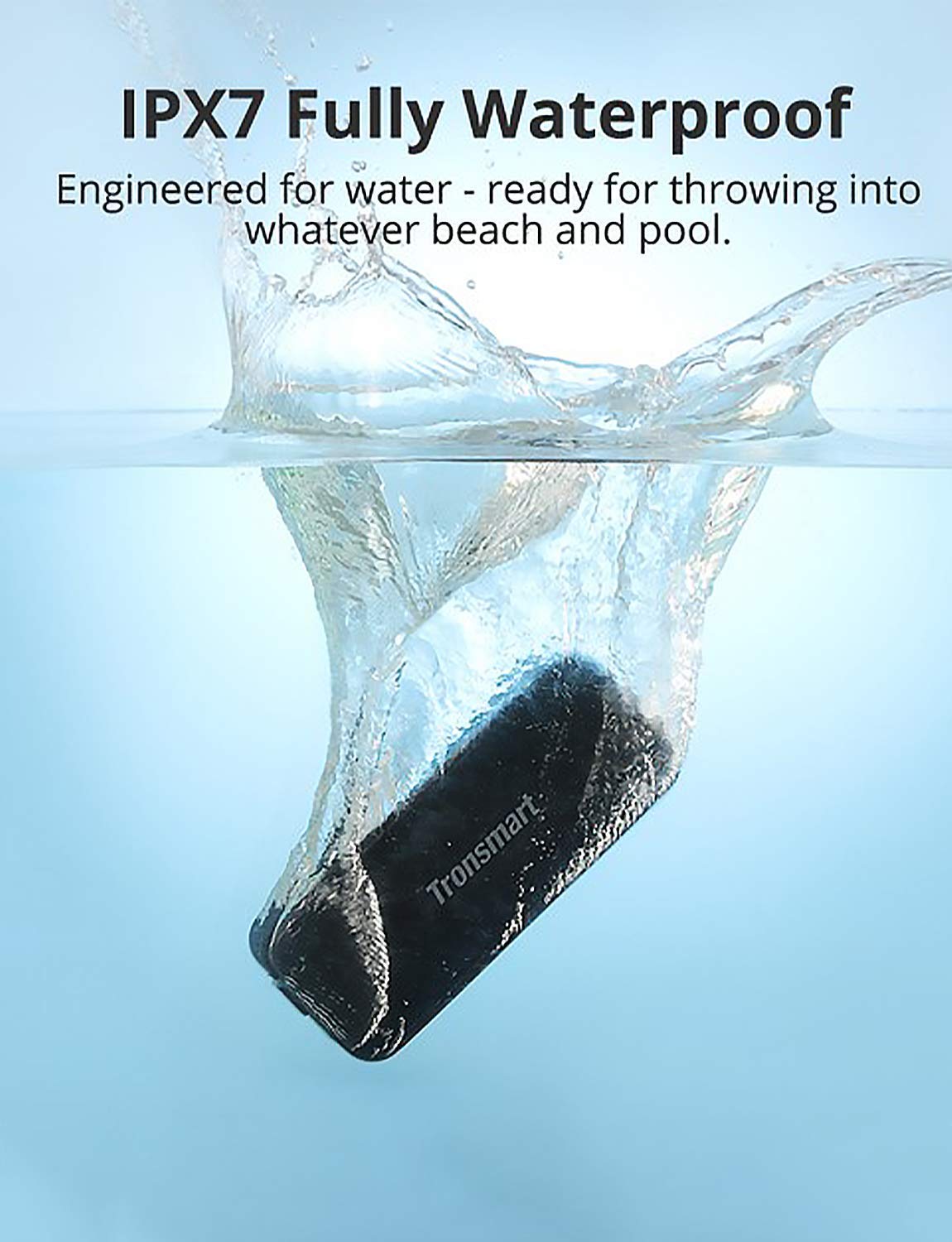 Waterproof Bluetooth speaker, Tronsmart T2 PLUS Portable Speaker with 24  Hours Playtime, IPX7 Waterproof Wireless Bluetooth 5.0 Speaker with TWS,  Voice Assistant, Built-In Mic for Phone Outdoor, Alexa : Amazon.com.au:  Electronics