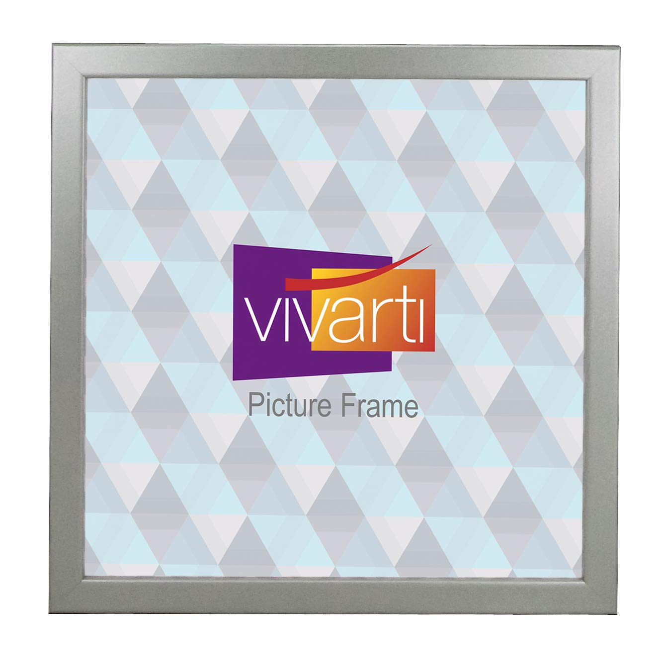 Vivarti Silver Thin Picture Frame (40 X 40 Cm) Portrait Or Landscape Photo Frame With Clear Styrene Sheet & Wall Mounted Hook For Photos, Pictures, Posters, Decor, Certificate Frame