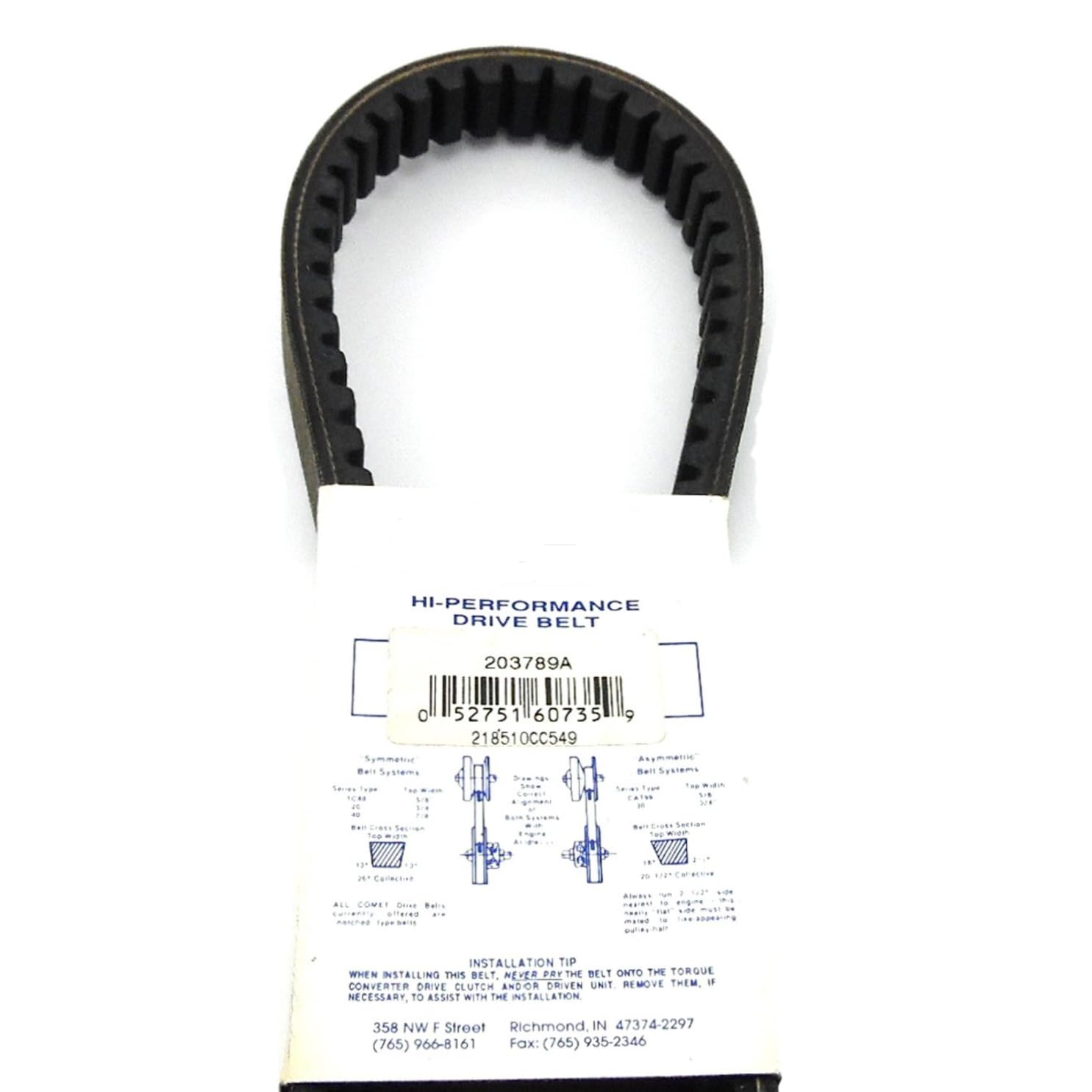 203789A Symmetric Belt (38.65"") for Comet 40/44 Series 203789A