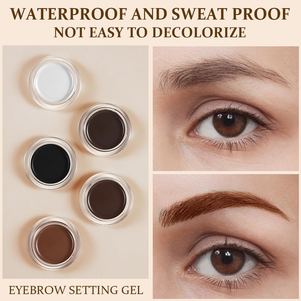 LOPHE Gel Fijadora de Cejas, Crema de Cejas 4,5g, Pomada de Ceja de Larga Duración con Cepillo, Eyebrow Gel para Maquillaje con Efecto Laminado Instantáneo,Pegamento de Ceja Sin Residuos Marrón Oscuro — view 5