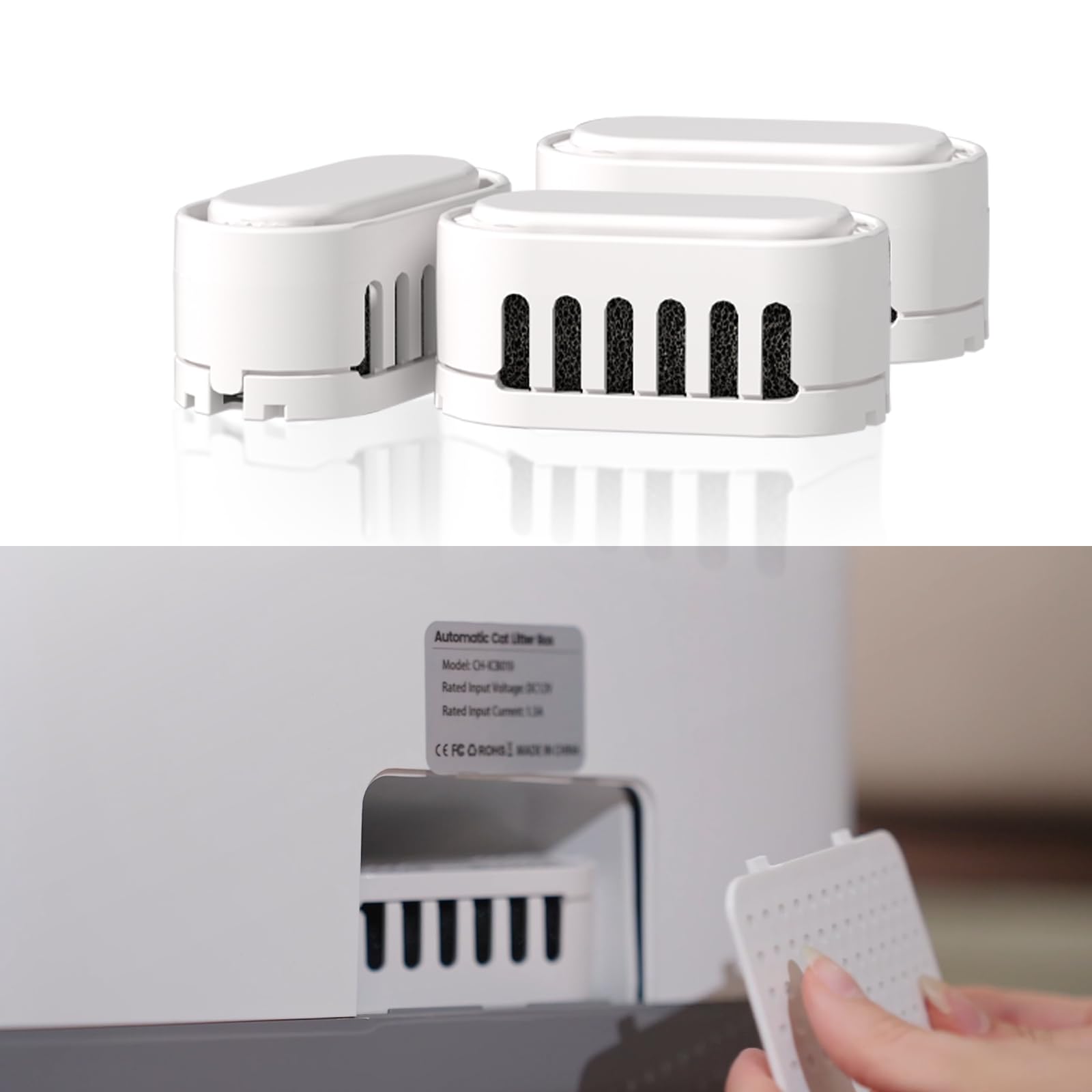 Cat Litter Box Deodorizers(3-pack) Compatible with Ellenpent ICB019 & ICB020 Automatic Litter Box - image 2