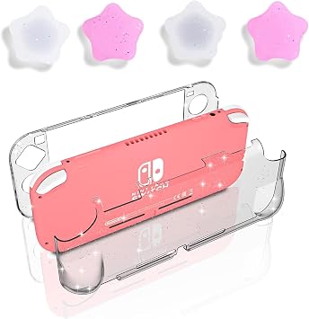 NANANINO Switch lite Glitter Accessories, Switch lite Glitter Case and Thumb Grips