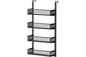 Over the Door Pantry Organizer with Cabinet Door Mesh Baskets