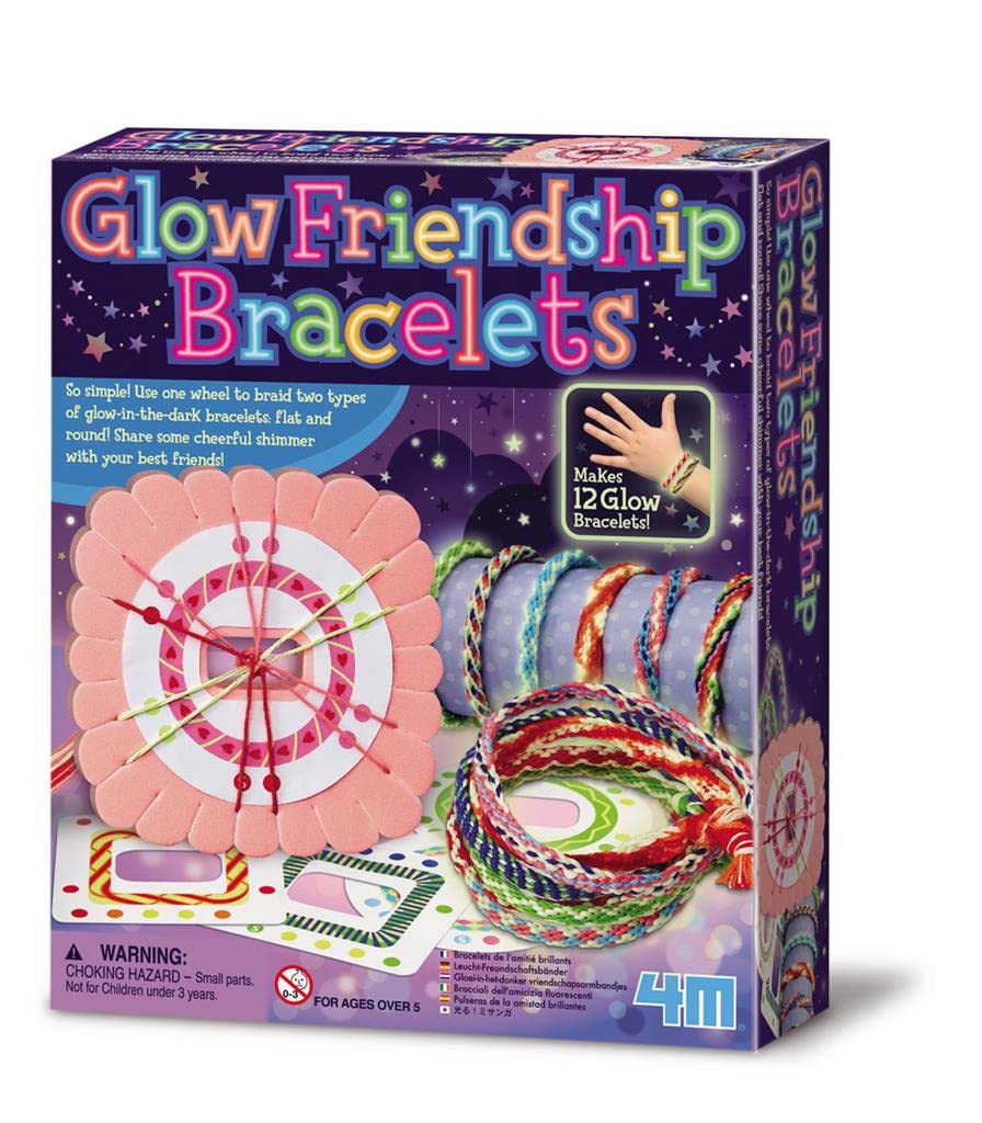 4M Glow in The Dark Friendship Bracelet Making Kit (Multi-Colour)