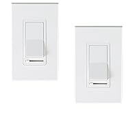 Vista 6 de Cloudy Bay - Interruptor de atenuación de pared para luz LED / CFL / incandescente, deslizador regulable de 3 vías, de un solo polo, 600 W máx