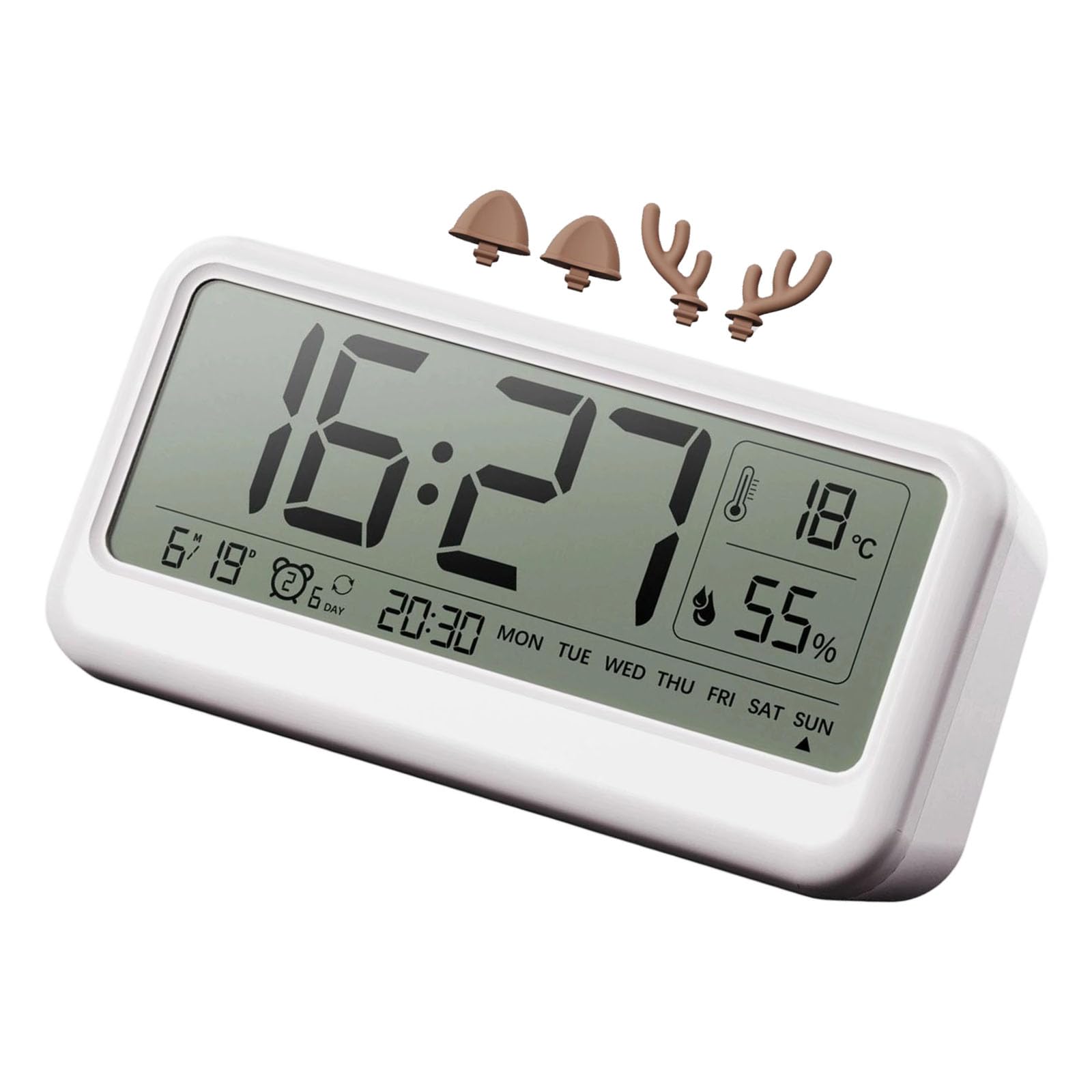 Limtula Digital Desk Clock for Nightstand Digital Alarm Clocks with Day of Week Duals Alarms Clock for Bedroom for Bedroom