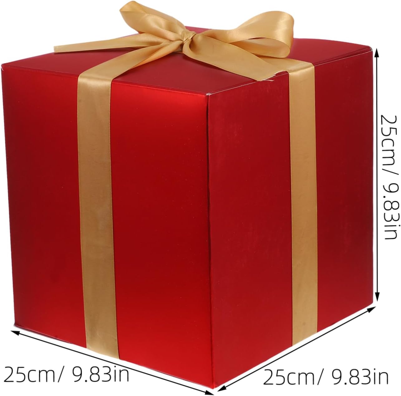 Xmas Holiday Present Boxes Red Cardboard with Lids for Gift Packaging