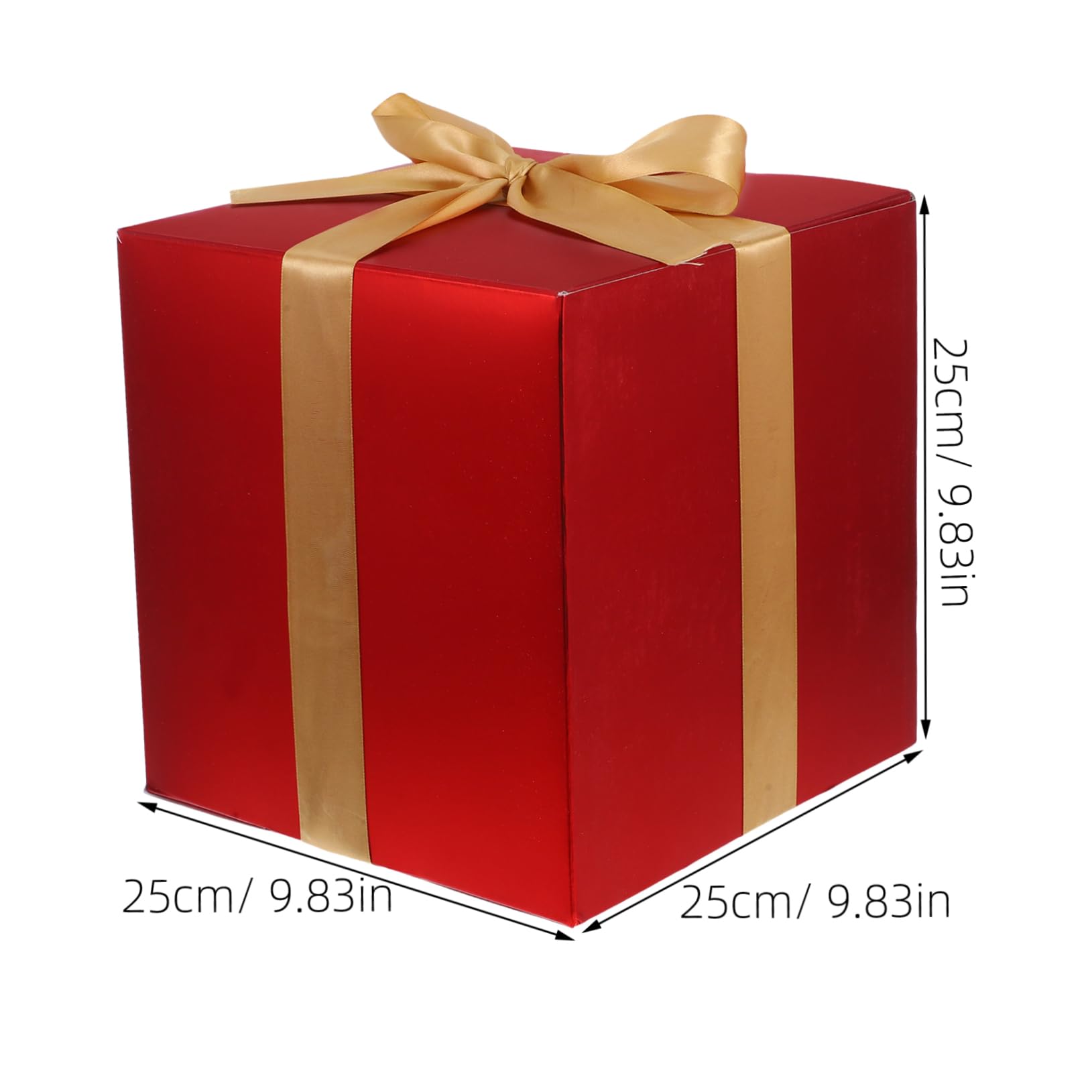 BUGUUYO Valentine Bridesmaid Decorative Box Red Cardboard Present Packaging Elegant Box for Christmas Store Celebrations and Special Occasions