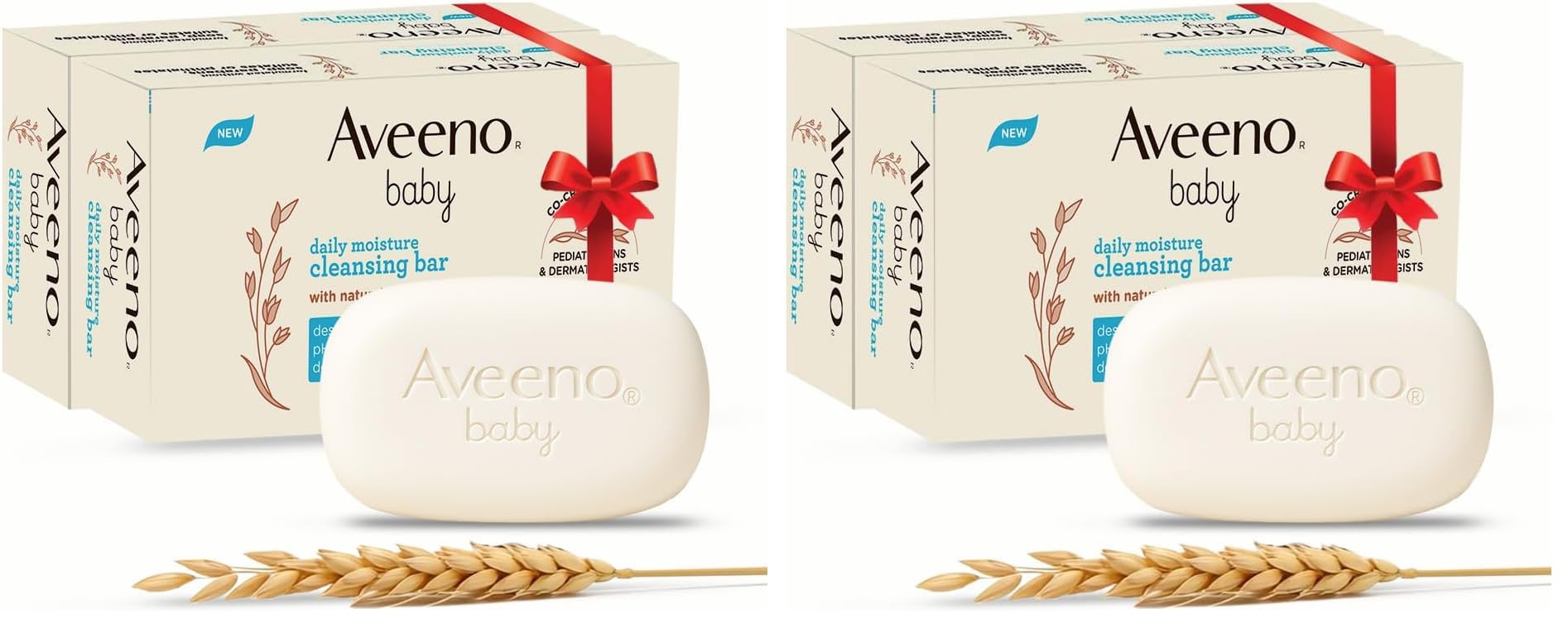 Aveeno Baby Daily Moisture Cleansing Bar 75g (Pack of 4) | With natural Oatmeal, Glycerin and Shea Butter | Co-created with Pediatricians and Dermatologists for newborn sensitive skin | pH balanced, free of soap, parabens sulfates and phthalates-image-36