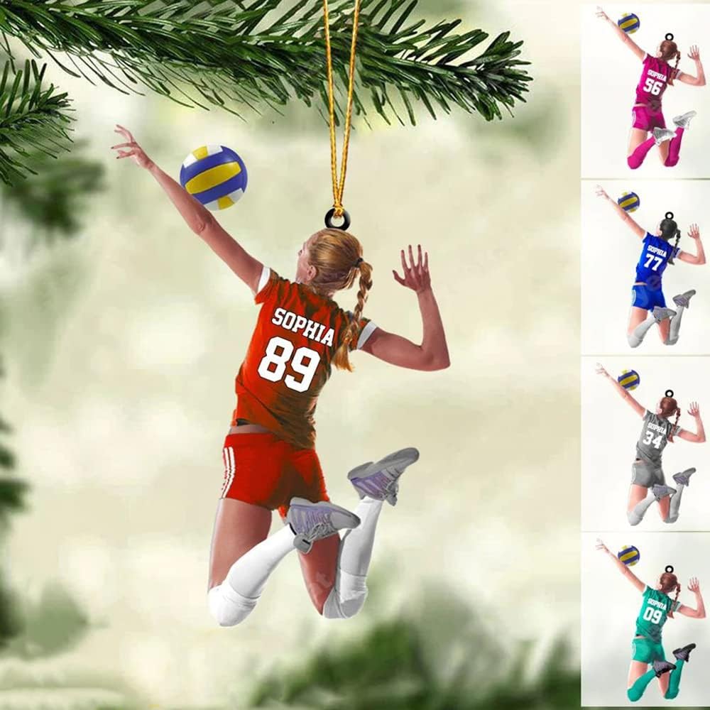 Volleyball player christmas ornament