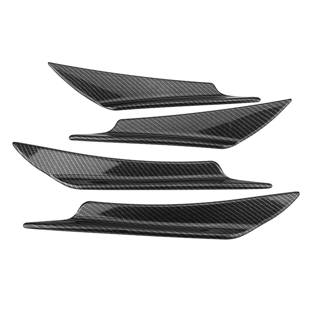 Lèvre Pare-Chocs Avant Universelle 4 Pièces - Splitter Diffuseur Spoiler Voiture ABS Carbone - Look Sportif