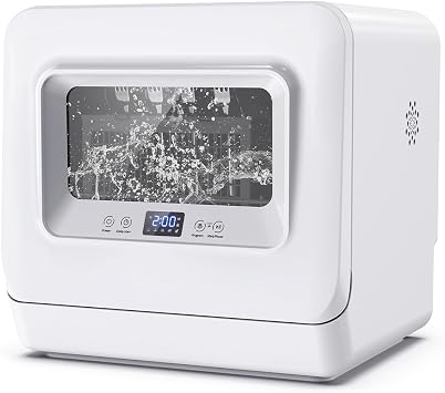 Dishwashers- Countertop Dishwasher Fully Automatic Home Installation-Free Smart Drying Desktop Dishwasher Perfect for Home, Apartments & Rvs